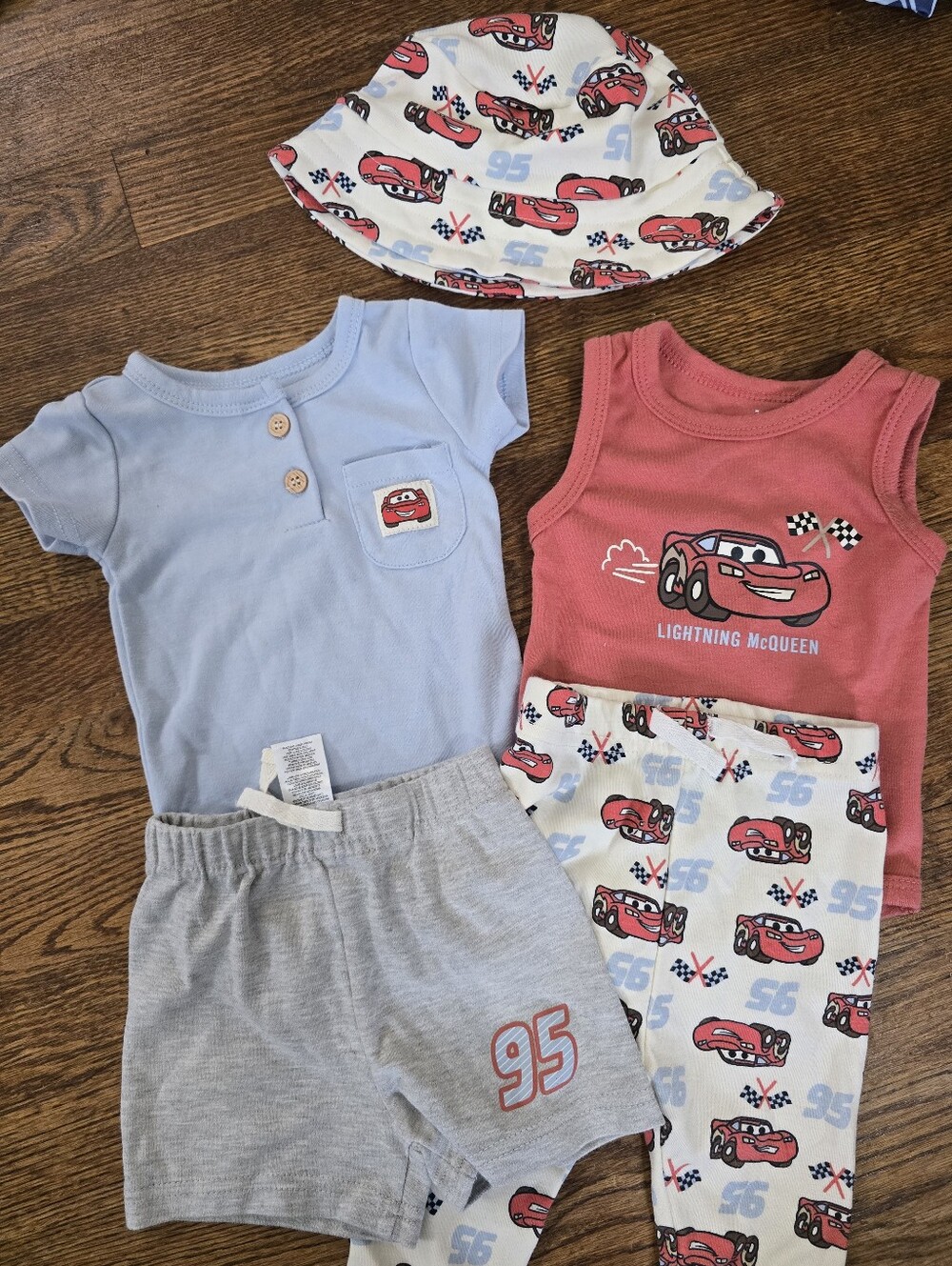 Disney Baby Lightning Mcqueen 5-piece Set |  3-6 Month
